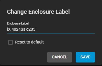 View Enclosure Edit Label