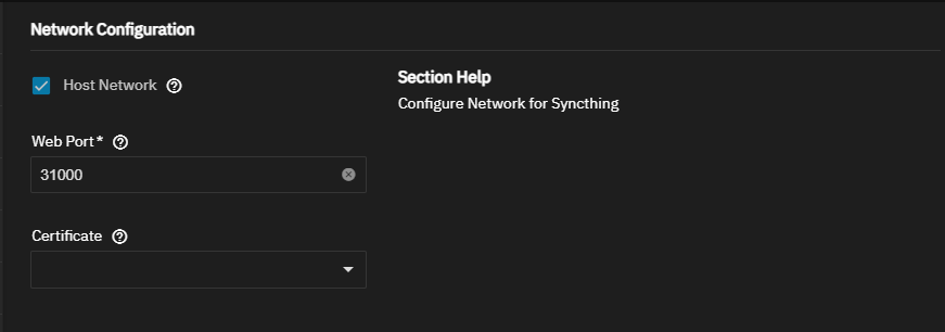 Syncthing Enterprise Network Settings