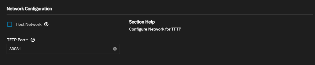 TFTP Server Host Network