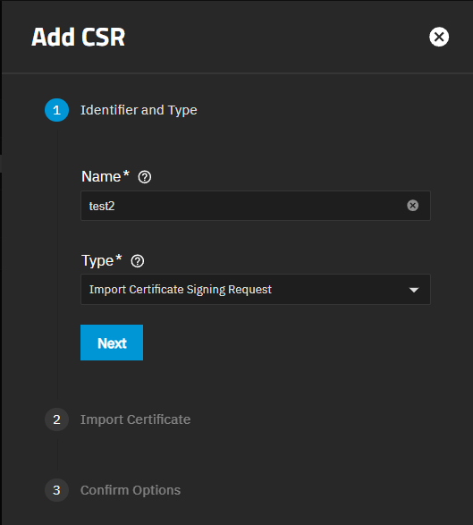 Identifier and Type Import CSR Identifier and Type Import CSR