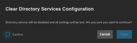 Clear Directory Services Configuration Clear Directory Services Configuration