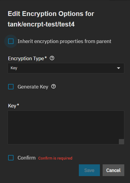 Encryption Options Key Type Window Encryption Options Key Type Window