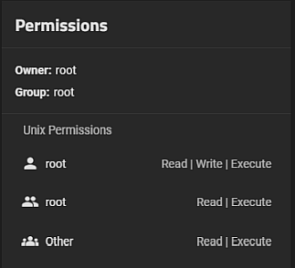 Permissions Widget Root Dataset