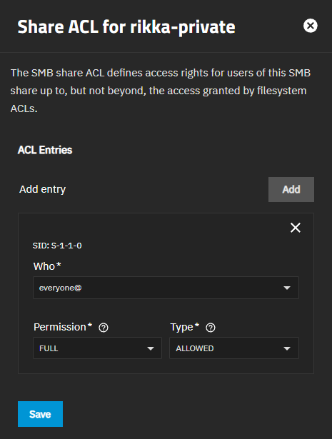 Set the Share ACL Permissions Set the Share ACL Permissions