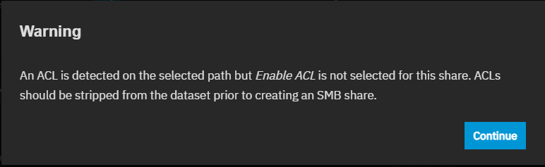 Strip ACL Warning Strip ACL Warning