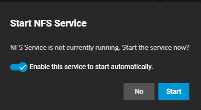 Enable Service Dialog