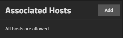 Subsystem Associated Hosts Card Subsystem Associated Hosts Card