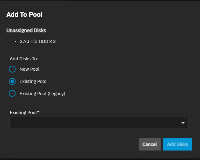 Add To Existing Pool