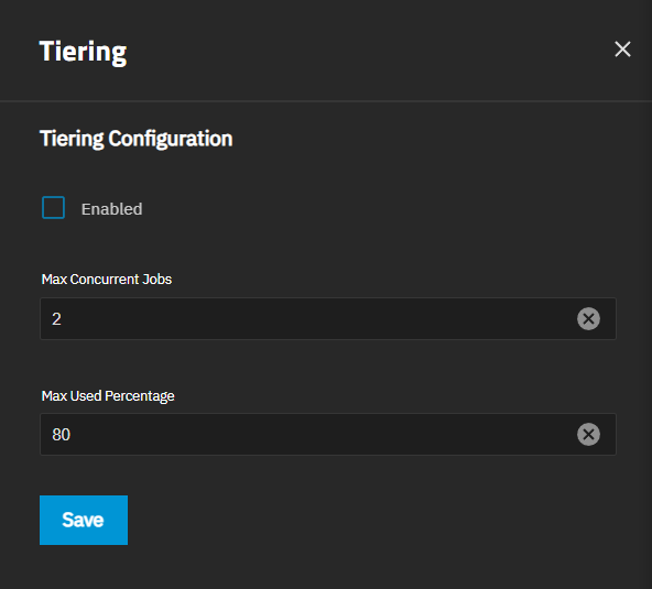 Tiering Screen Tiering Screen