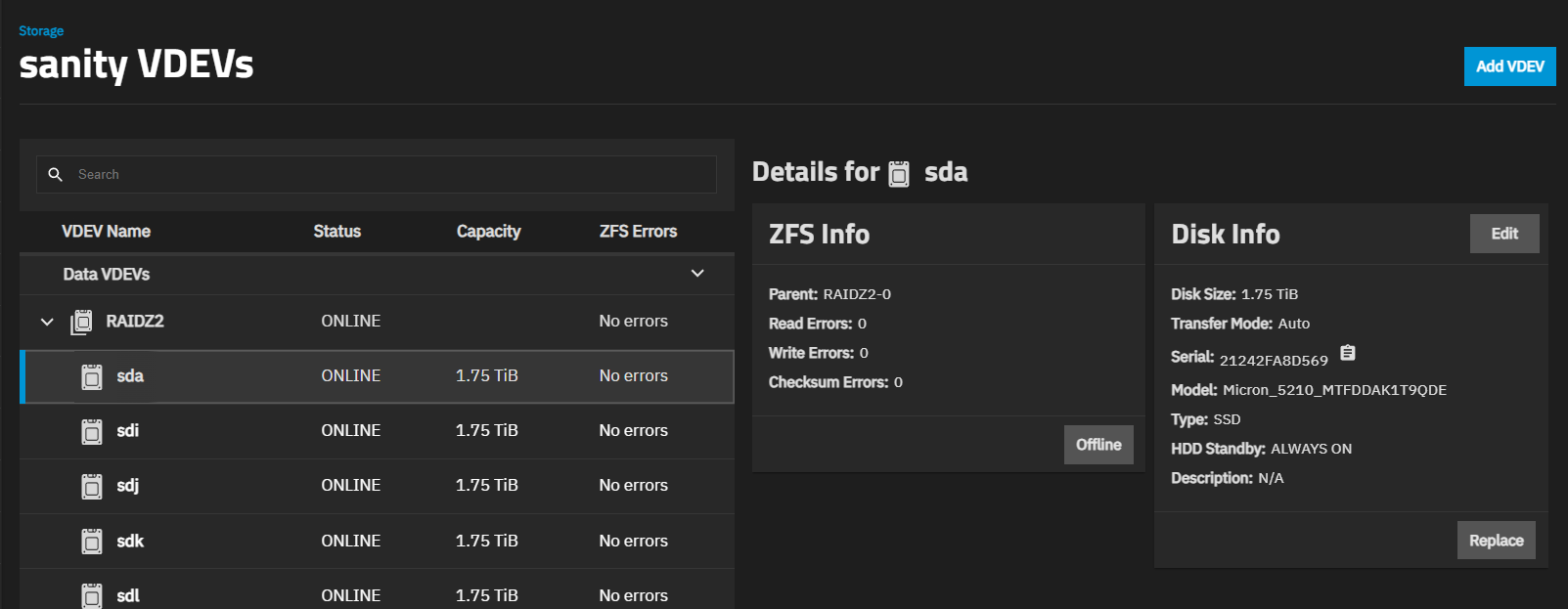 VDEV Screen Disk Cards VDEV Screen Disk Cards