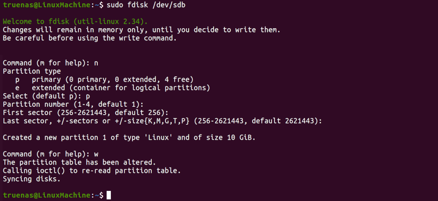fdisk partitioning FDiskPartition