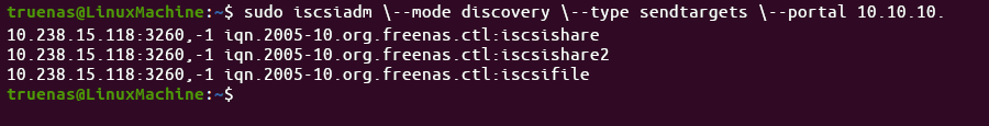 Linux ISCSI Discovery List LinuxISCSIDiscoveryList