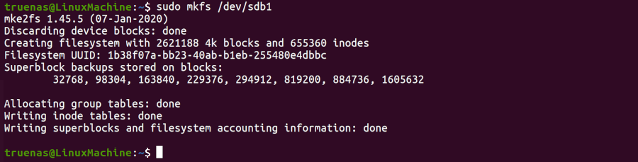 Linux ISCSI Filesystem Created LinuxISCSIFilesystemCreated