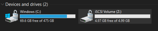 Windows iSCSI Volume Location WindowsiSCSIVolumeLocation
