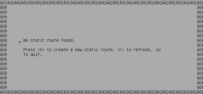 TrueNAS Console Setup Menu Static Routes TrueNAS Console Setup Menu Static Routes