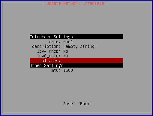 Select Primary Network Interface Select Primary Network Interface