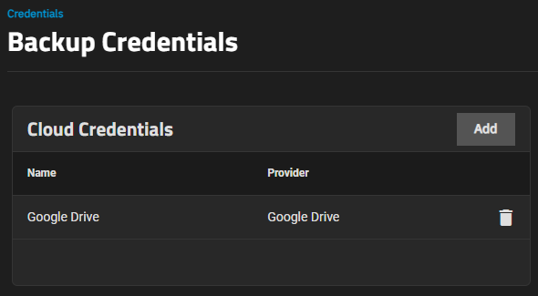 Cloud Credentials Widget Cloud Credentials Widget