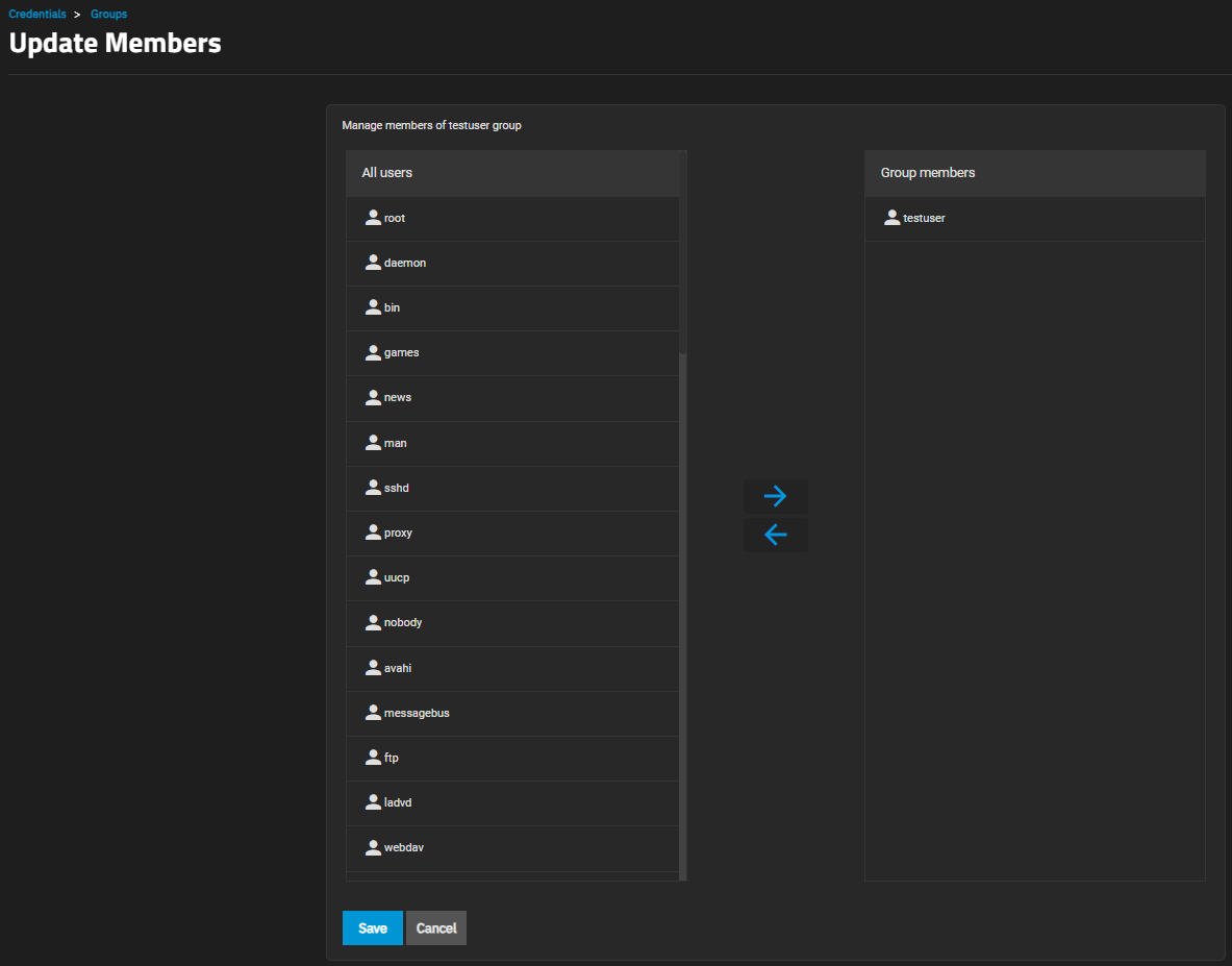 Update Members Screen Update Members Screen