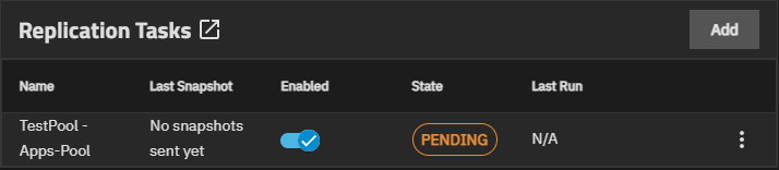 Replication Task Widget Replication Task Widget