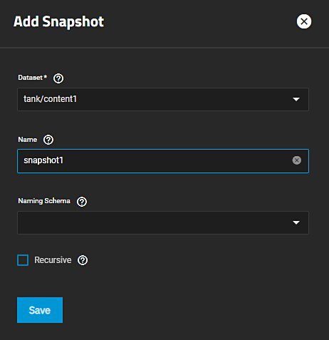 Add a New Snapshot Add a New Snapshot