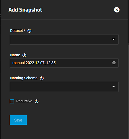 Add Snapshot Add Snapshot