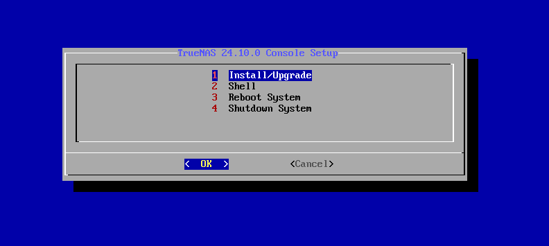 Console Setup Screen Console Setup Screen