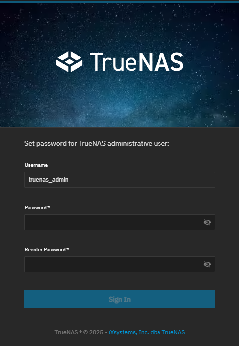 TrueNAS Login Set Up Authentication Method TrueNAS Login Set Up Authentication Method