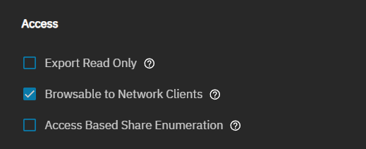 SMB Advanced Options Access SMB Advanced Options Access