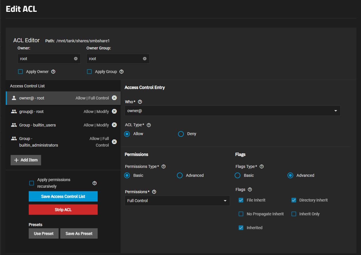 SMB ACL Editor SMB ACL Editor