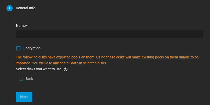 General Info With Exported Pools General Info With Exported Pools