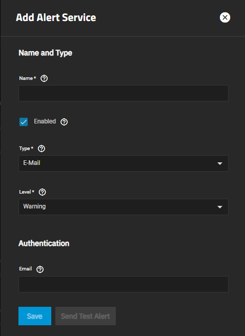 Add Email Alert Service AddAlertServiceEmailScreen