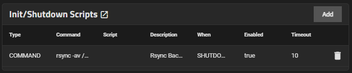 Init/Shutdown Scripts Widget Init/Shutdown Scripts Widget