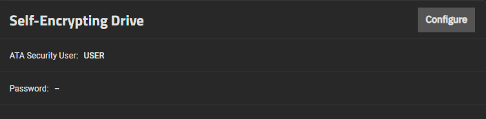 Self-Encrypting Drive Widget Self-Encrypting Drive Widget