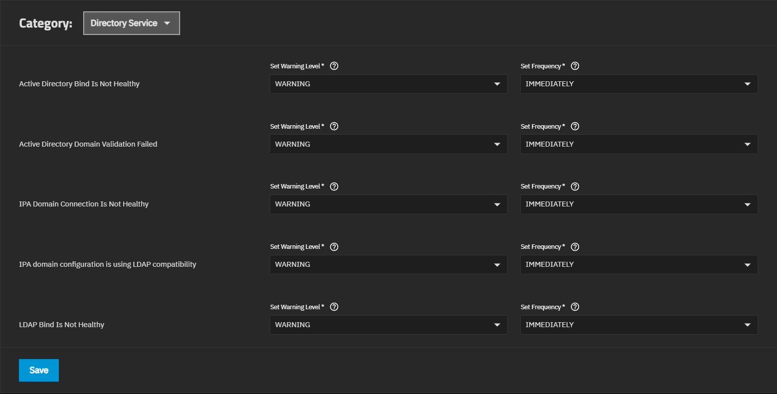 Directory Services Alert Settings AlertSettingsDirectoryServices