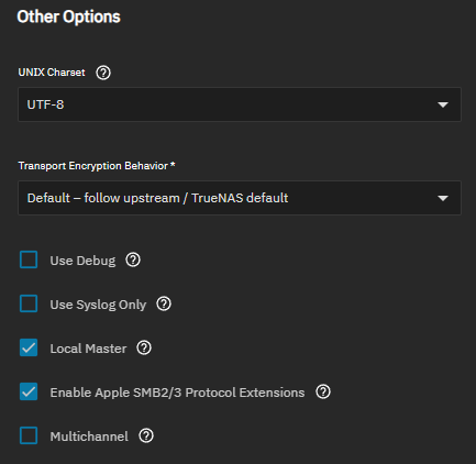 Enable Apple SMB2/3 Extensions Enable Apple SMB2/3 Extensions