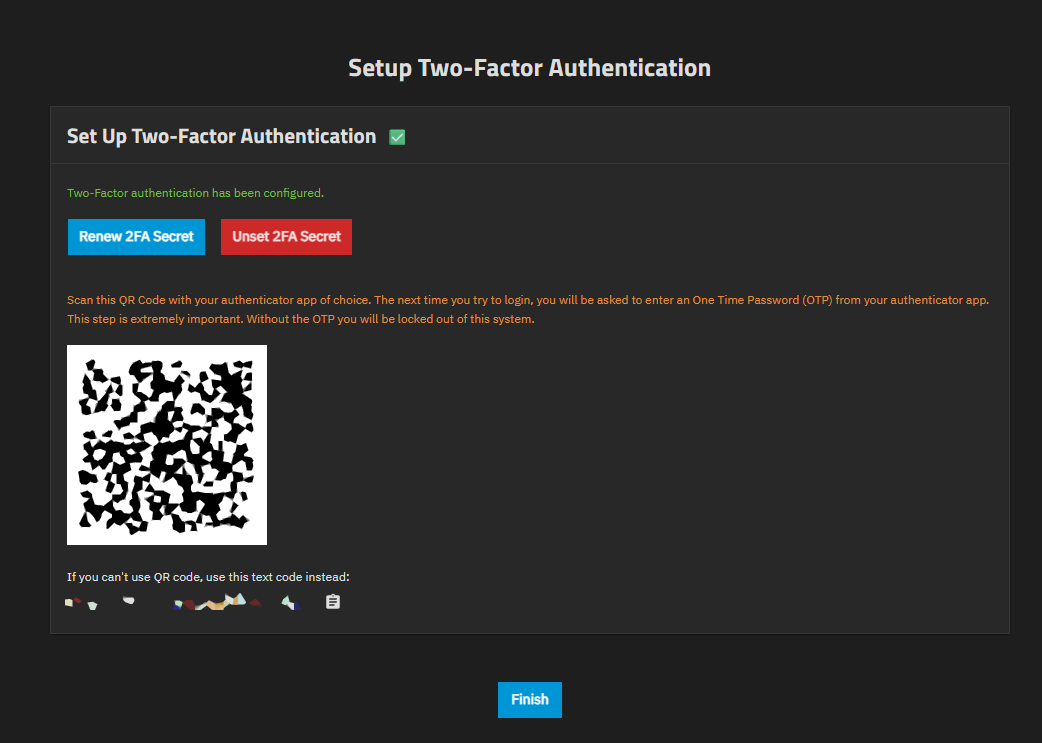 Set Up Two-Factor Authentication Screen Set Up Two-Factor Authentication Screen