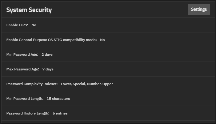 System Security Widget System Security Widget