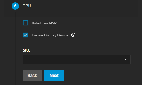 GPU Settings GPU Settings