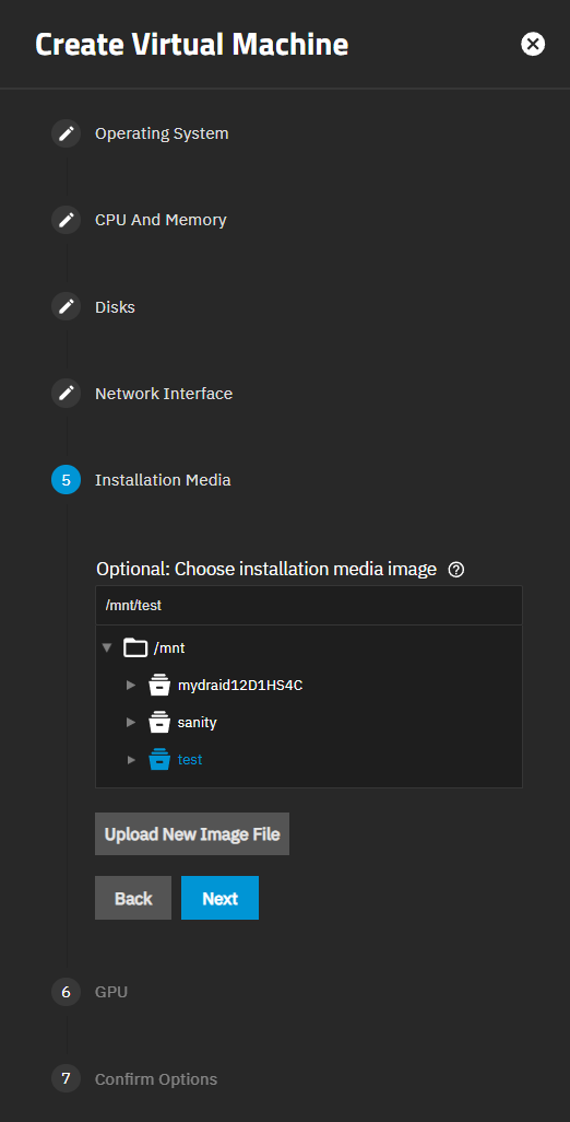Installation Media Settings Installation Media Settings