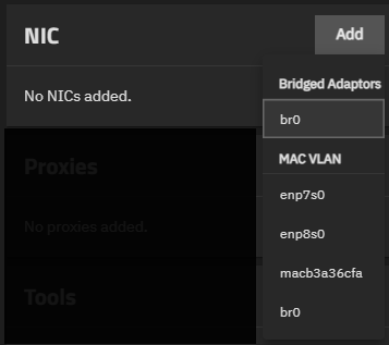 Add NIC Add NIC